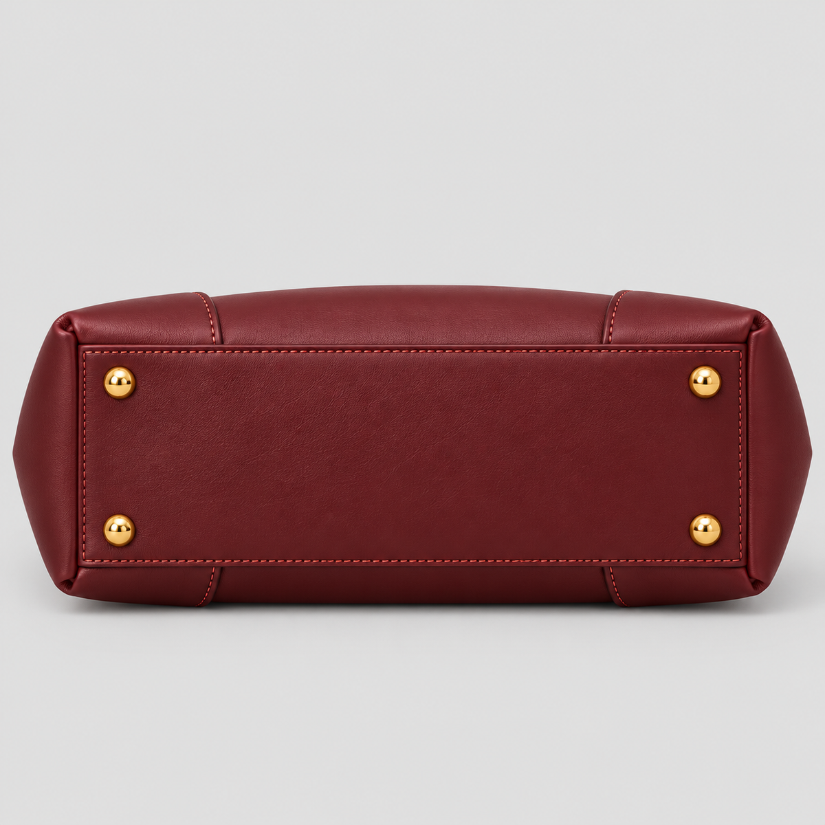 BagFinesse Burgundy Ring Faux Leather Satchel Handbag