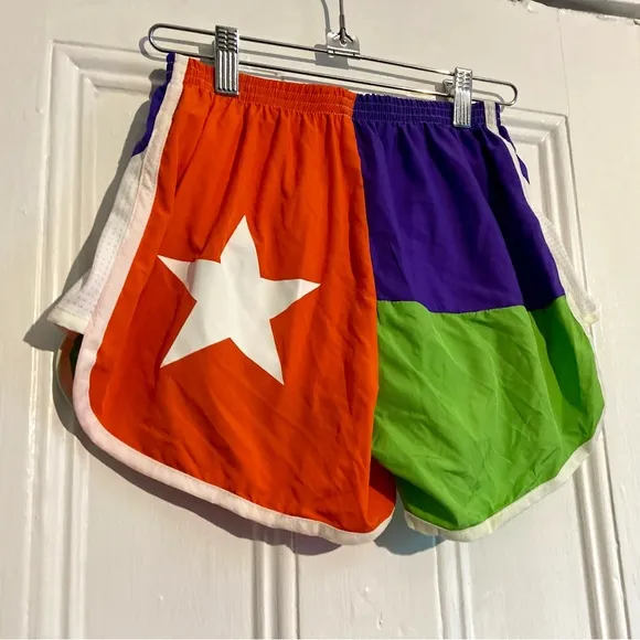 🆕 BOA Texas Flag “Challenger” Athletic / Running Shorts - Orange, Green, Purple