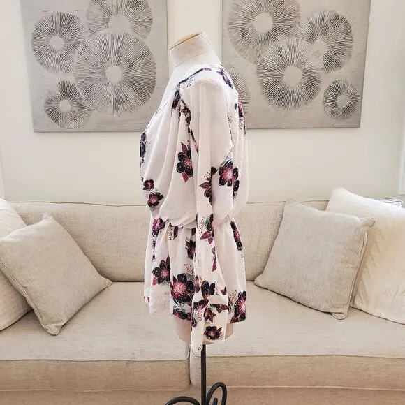 ✨ FREE PEOPLE ✨ Tuscan Dreams Minidress Tunic - [Small, Ivory/Purple]