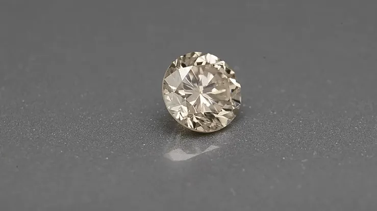 0.39 Carat Loose Champagne Diamond | Natural Round Brilliant VS2 Clarity