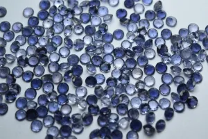 10 Pieces, Aaa Quality,Superb-Finest Quality Iolite Faceted Cut Stone Coins Shape, 3mm Size Loose Stones
