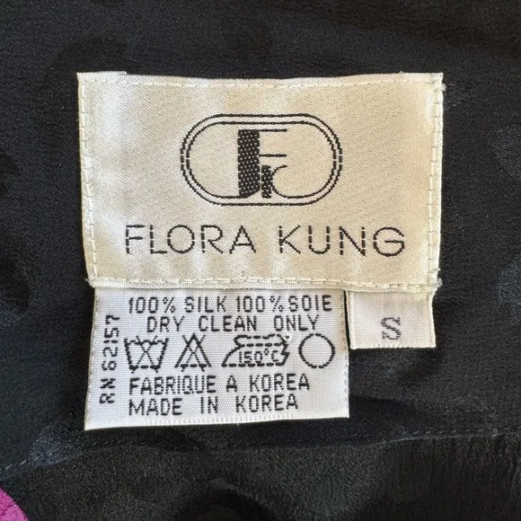 100% Silk Flora Kung Top or Robe with Tie