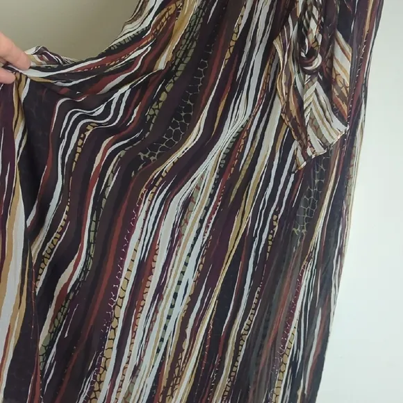 100% Silk Y2K Whimsigoth Maxi Dress Women's Size 8