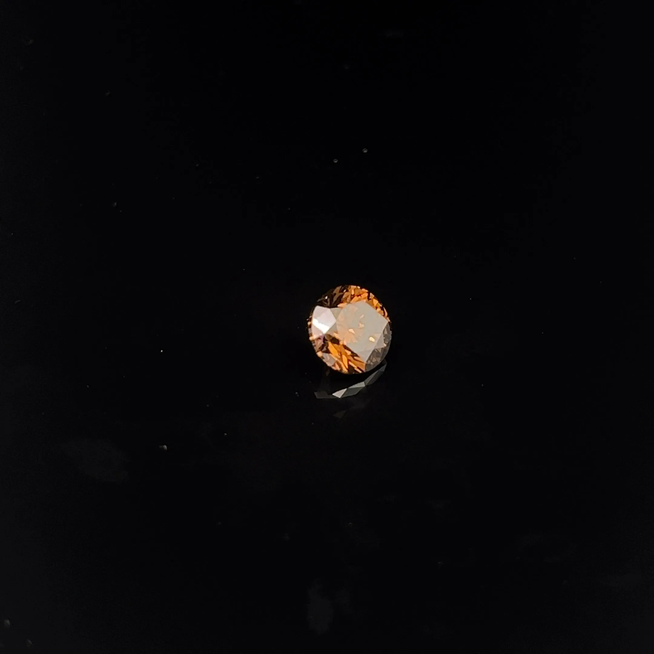 1.01CT FANCY DARK ORANGY BROWN ROUND GIA