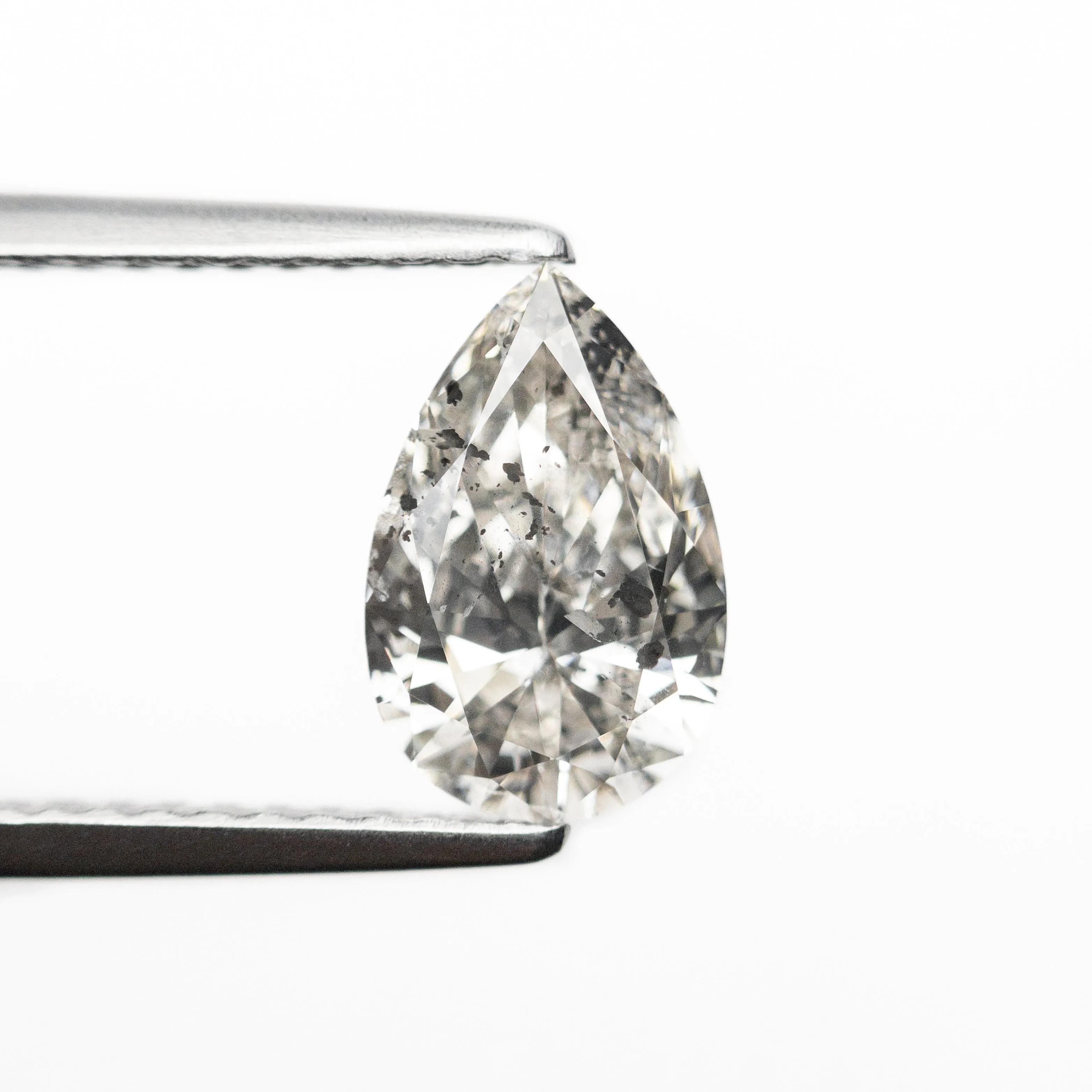 1.04 CARAT SALT AND PEPPER BRILLIANT CUT PEAR DIAMOND