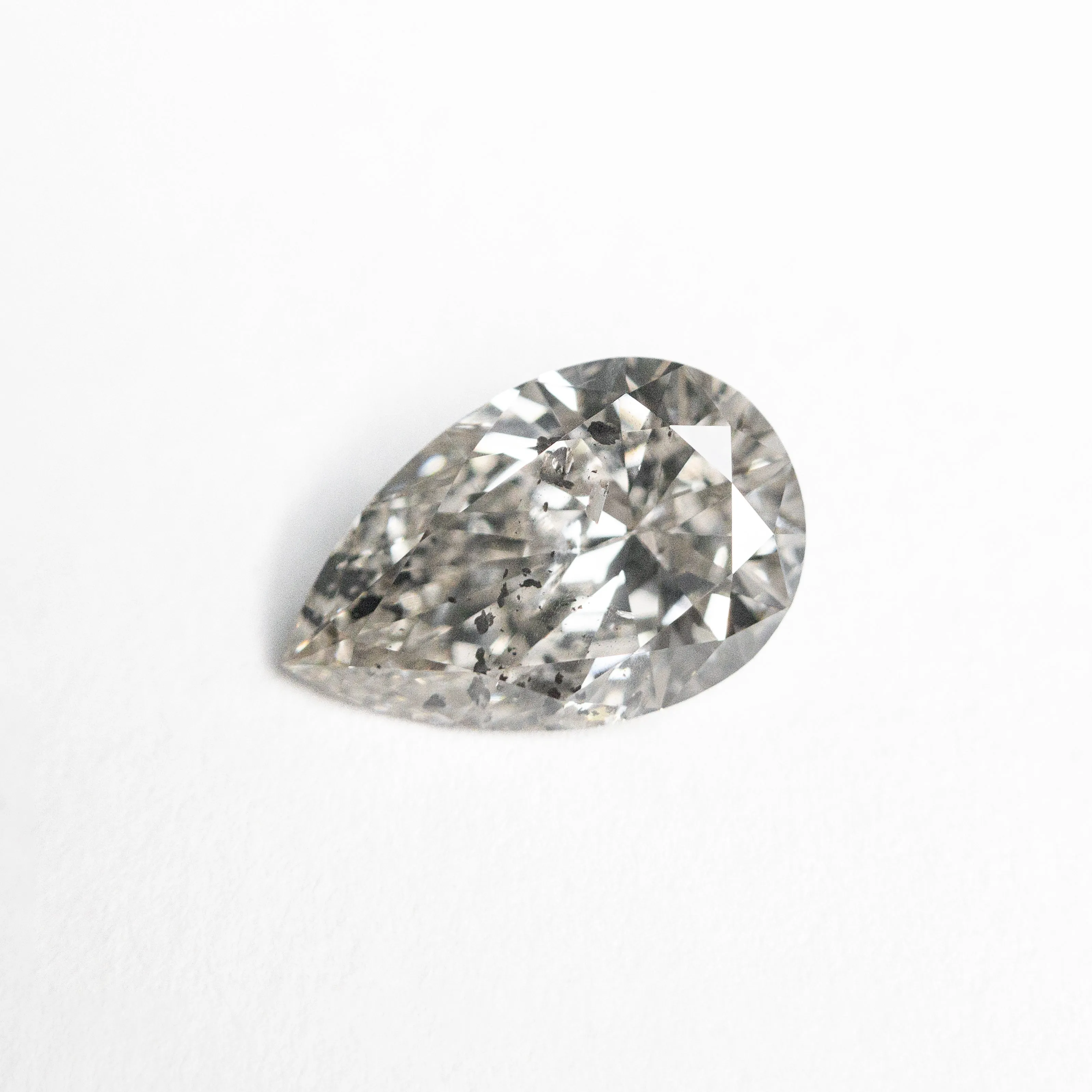 1.04 CARAT SALT AND PEPPER BRILLIANT CUT PEAR DIAMOND