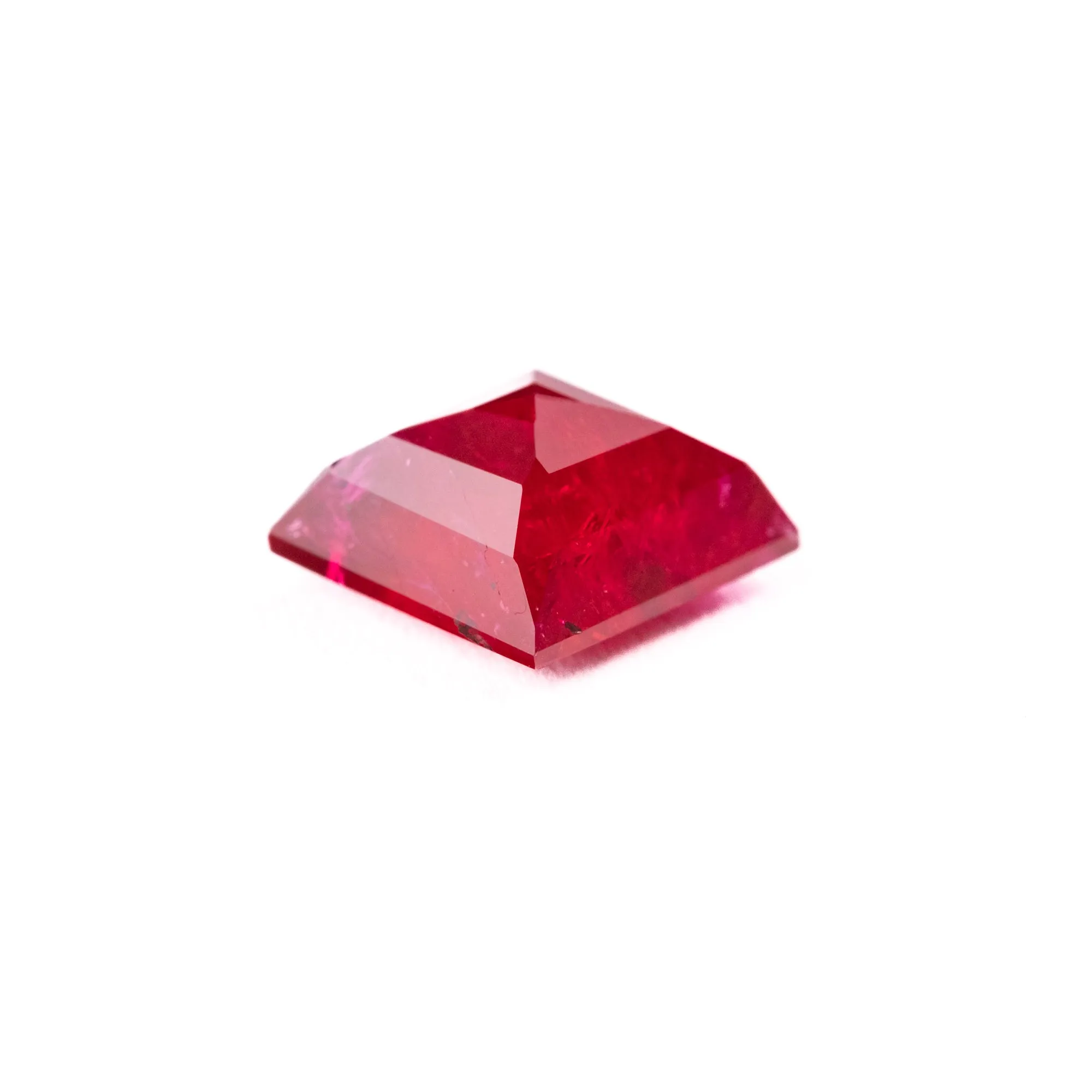 1.06 Carat Deep Red Double Cut Lozenge Ruby