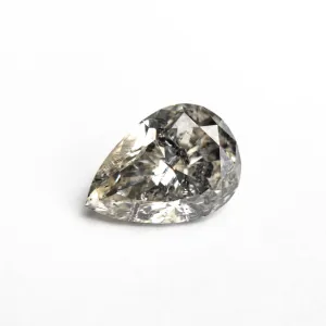 1.29 CARAT SALT AND PEPPER BRILLIANT CUT PEAR DIAMOND