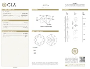 1.37 Carat Loose K / VS2 Round Brilliant Cut Diamond GIA Certified