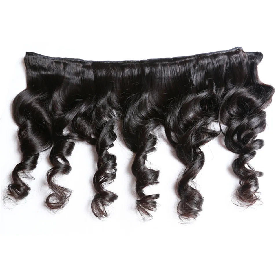 13" X 4" LACE FRONTAL -LOOSE WAVE   3 BUNDLES(#1B)