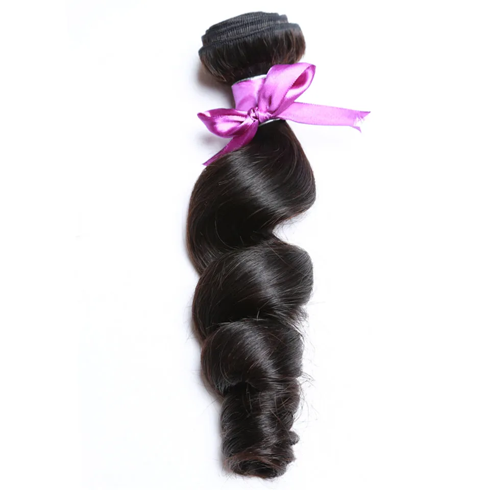 13" X 4" LACE FRONTAL -LOOSE WAVE   3 BUNDLES(#1B)