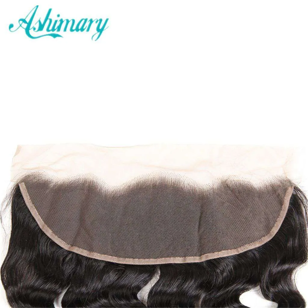 13x4 HD Transparent Lace Frontal Loose Deep Wave Hair Natural Color