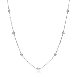 14K Solid Gold Necklace Exclusively Handcrafted 0.164 Carat Natural Diamond (H-F Color, VS1-VS2 Clarity)