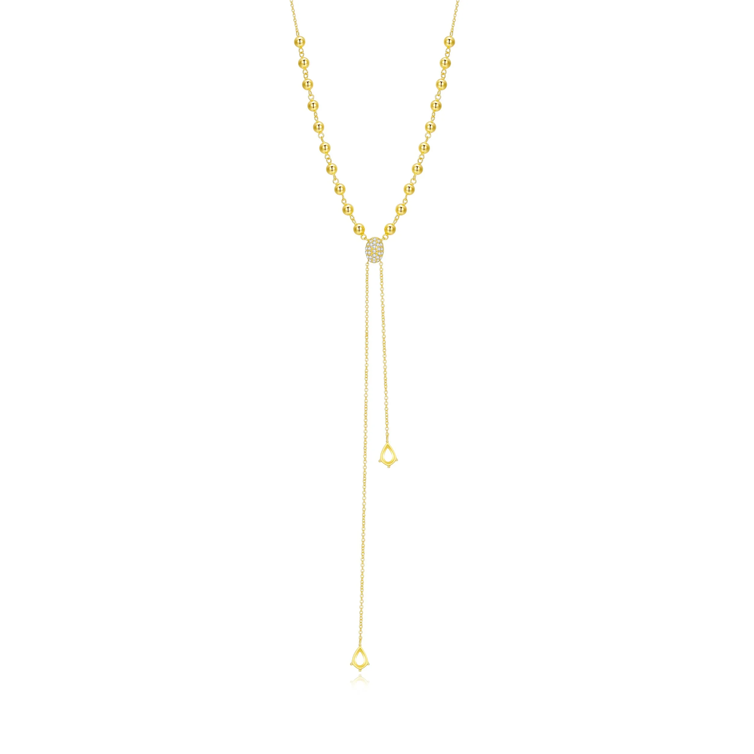 14K Solid Gold Necklace Exclusively Handcrafted 0.185 Carat Natural Diamond (H-F Color, VS1-VS2 Clarity)