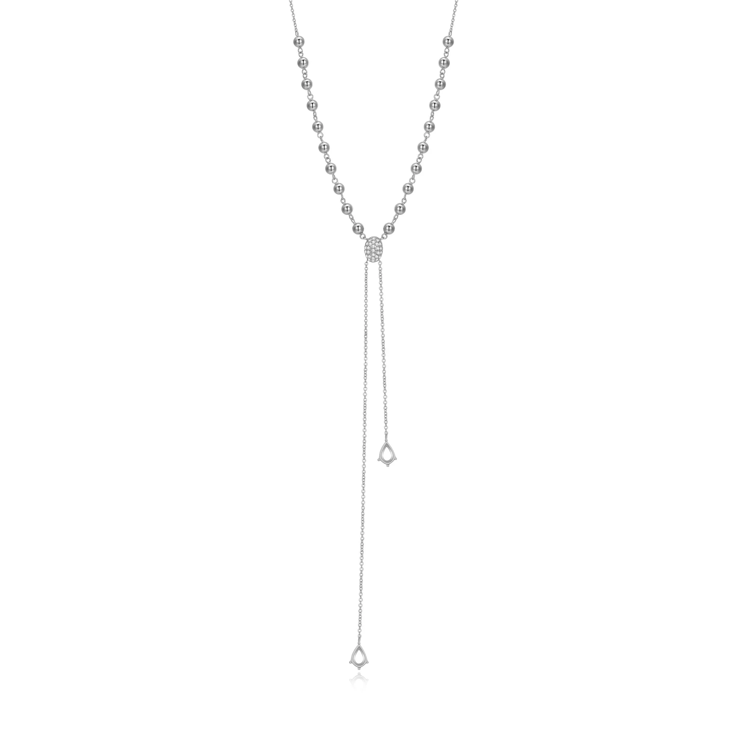 14K Solid Gold Necklace Exclusively Handcrafted 0.185 Carat Natural Diamond (H-F Color, VS1-VS2 Clarity)