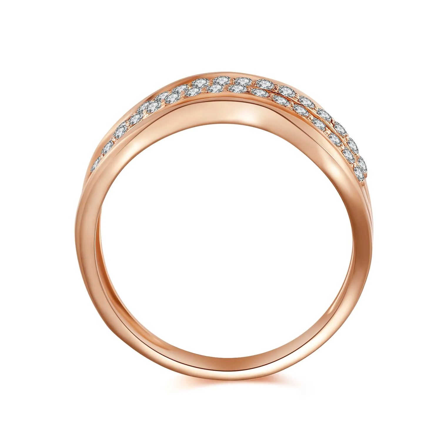 14K Solid Gold Ring Exclusively Handcrafted 0.620 Carat Natural Diamond (H-F Color, VS1-VS2 Clarity)