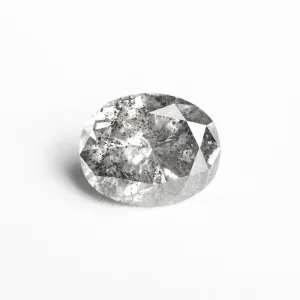 1.58 CARAT CANADIAN SALT AND PEPPER BRILLIANT CUT OVAL DIAMOND