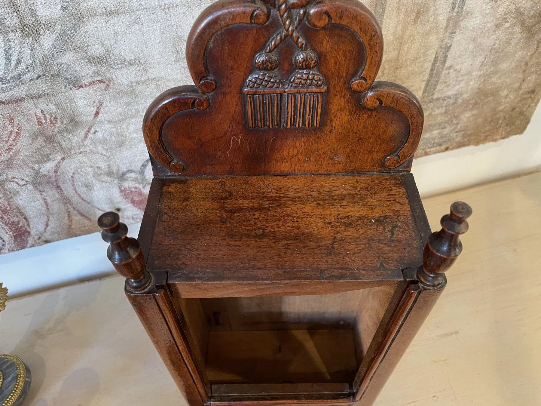 19th Century French Provincial Fariniere Walnut Flour Box