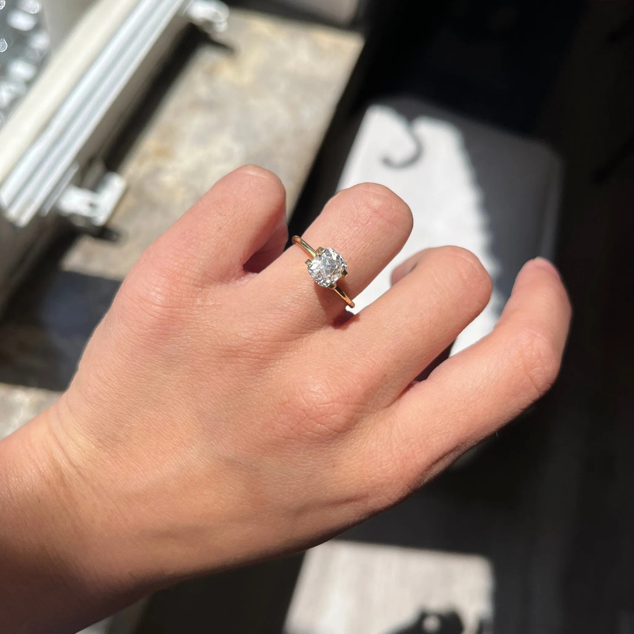 2.02ct Old Mine Cut Diamond, GIA I VS1