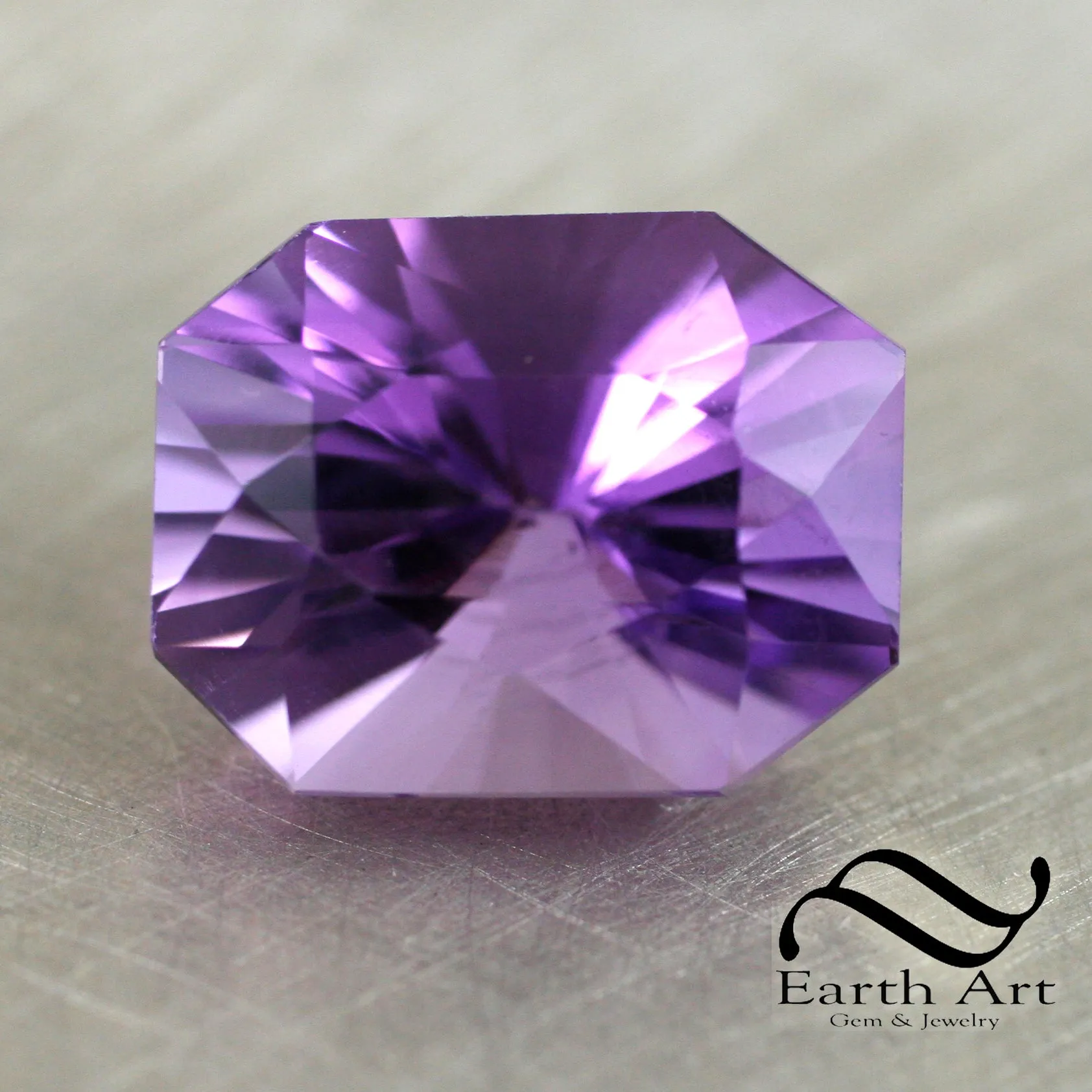 20ct Natural Amethyst Octagonal Rectangle Cut