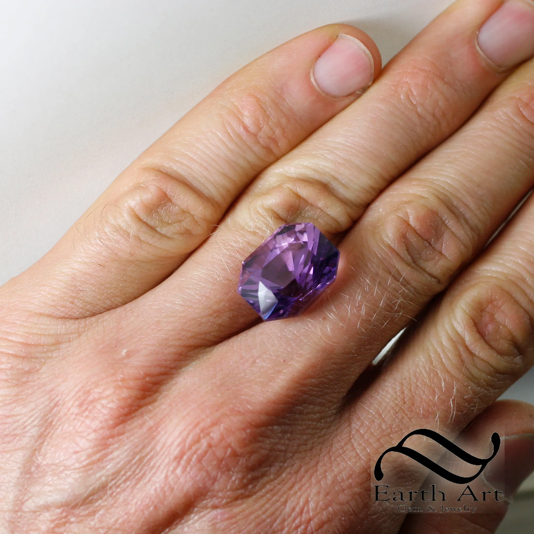 20ct Natural Amethyst Octagonal Rectangle Cut