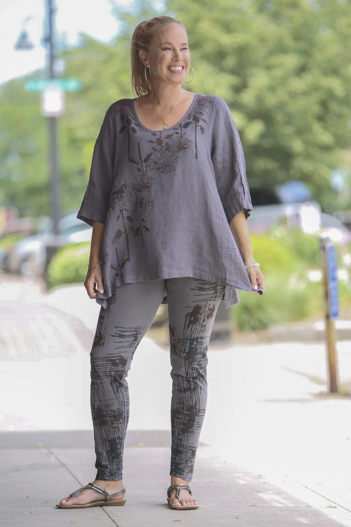2183 Relaxed Linen Top-Dove-P