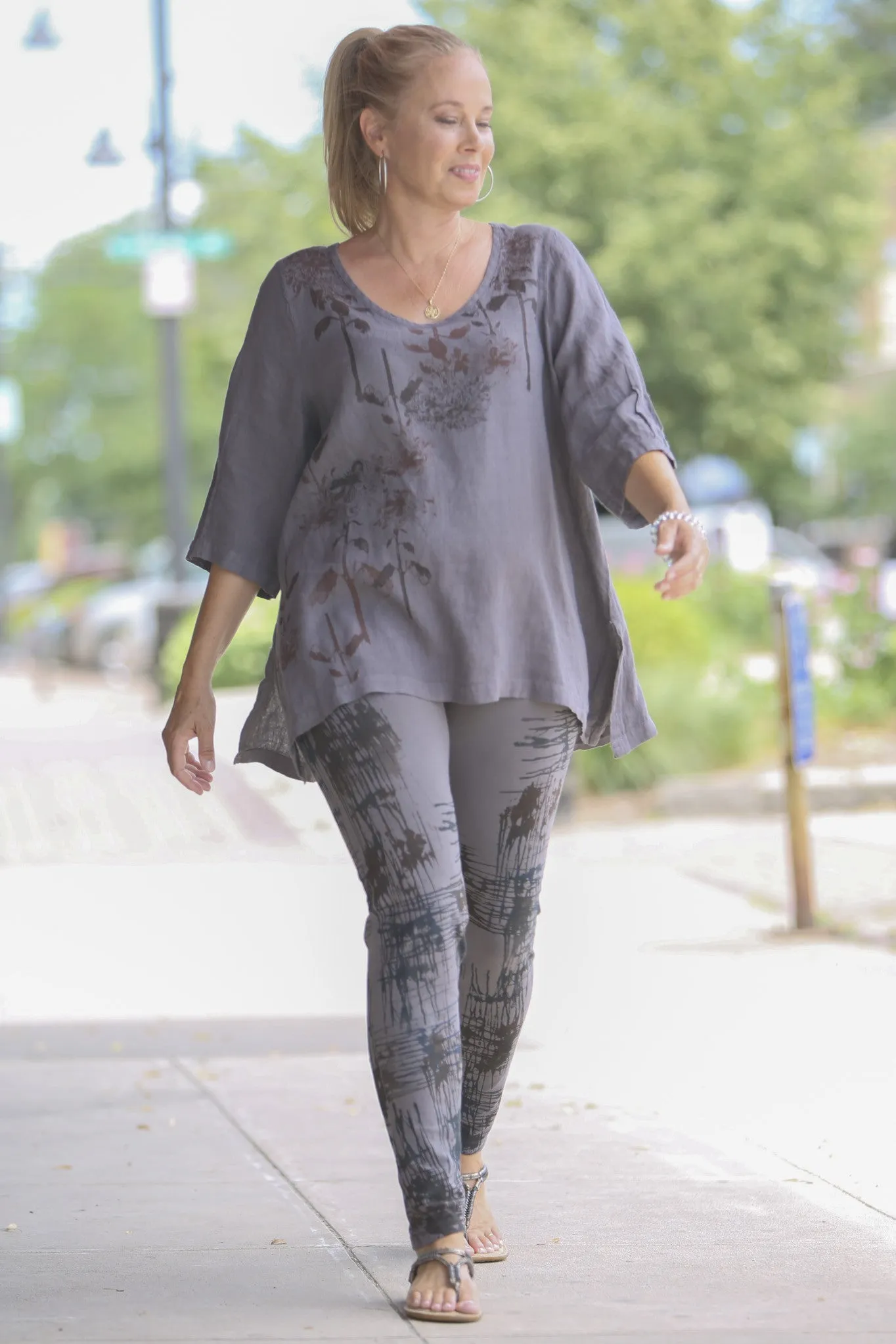 2183 Relaxed Linen Top-Dove-P