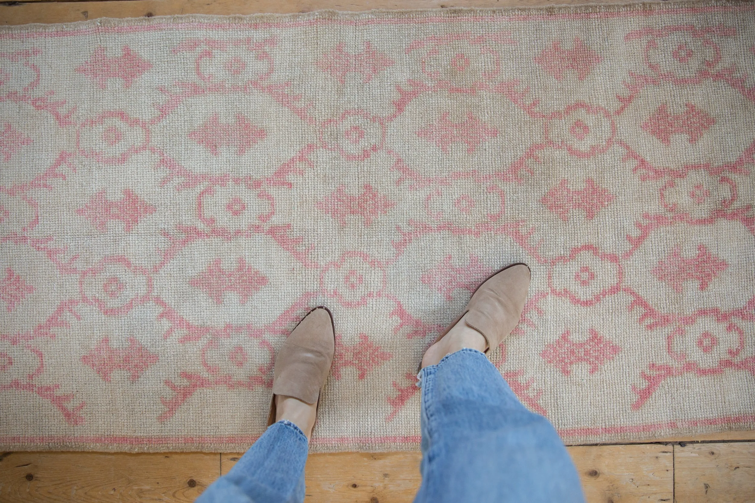 2.5x6.5 Vintage Distressed Oushak Rug Runner