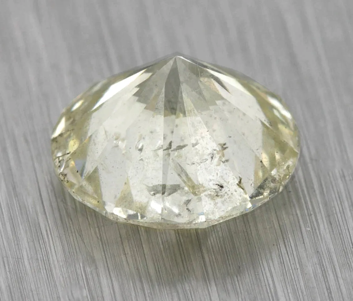 3.01ctw Round Brilliant Cut M-I2 Natural Modern Loose Diamond