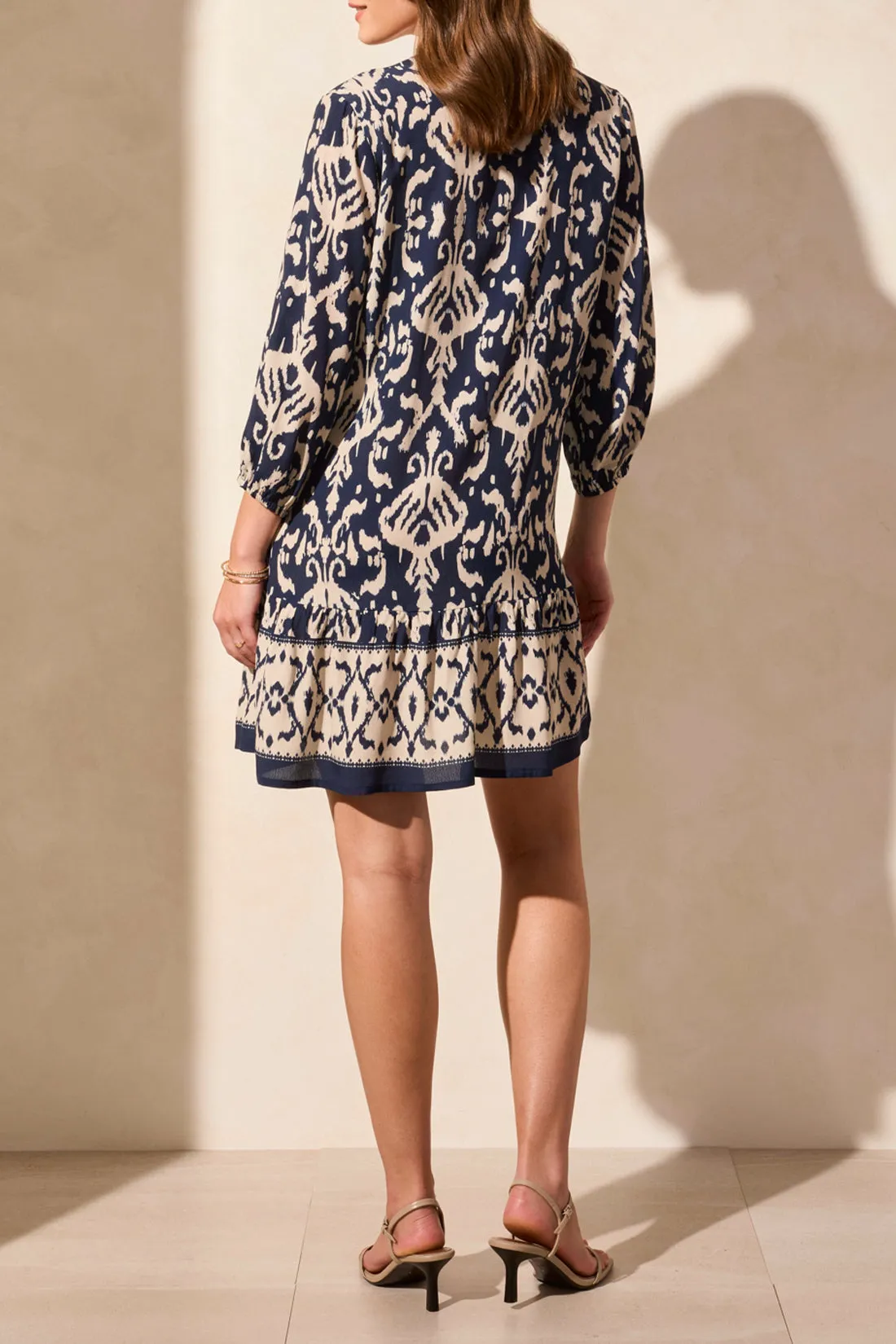 3/4 Sleeve Bottom Frill Dress