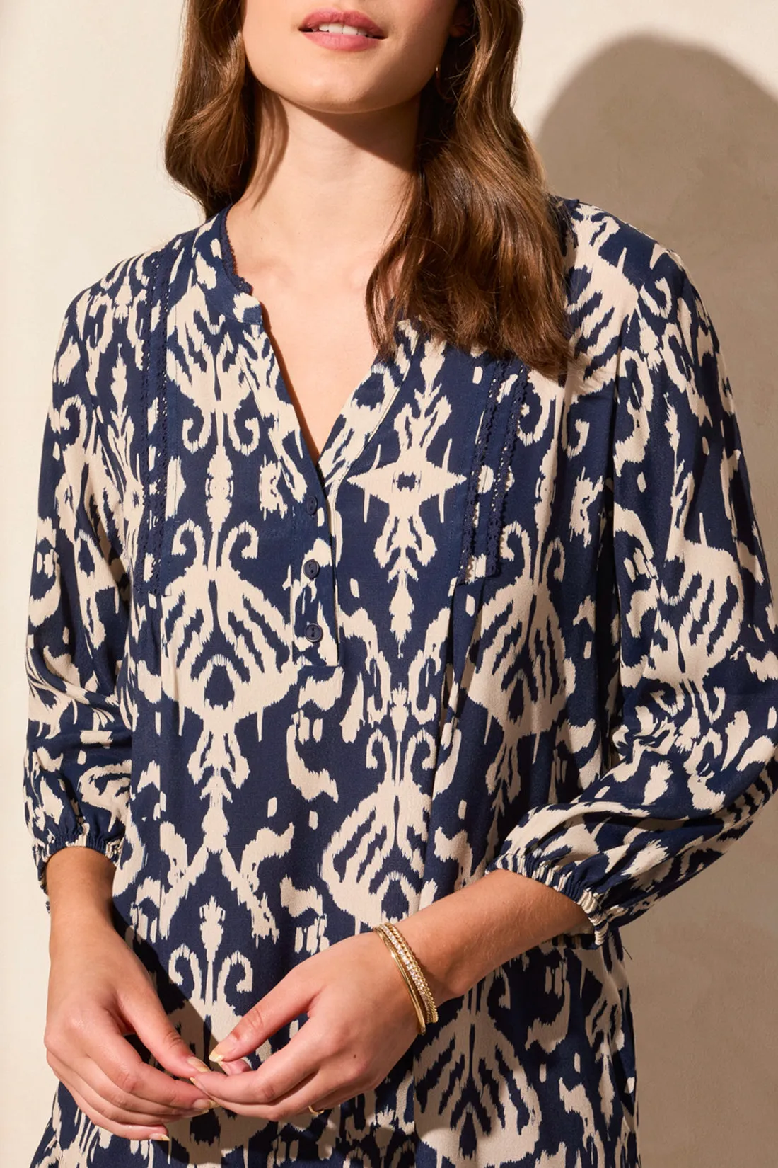 3/4 Sleeve Bottom Frill Dress