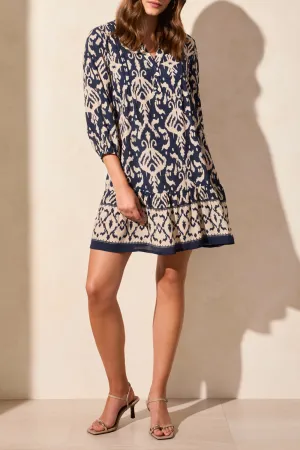 3/4 Sleeve Bottom Frill Dress