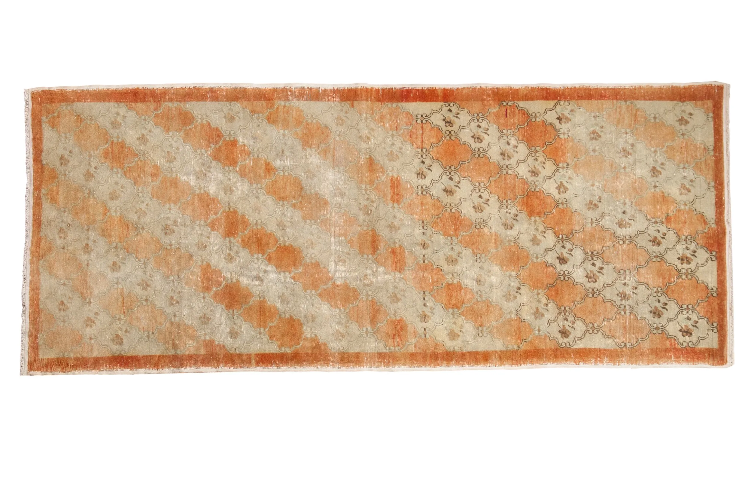 3.5x9.5 Vintage Distressed Oushak Rug Runner