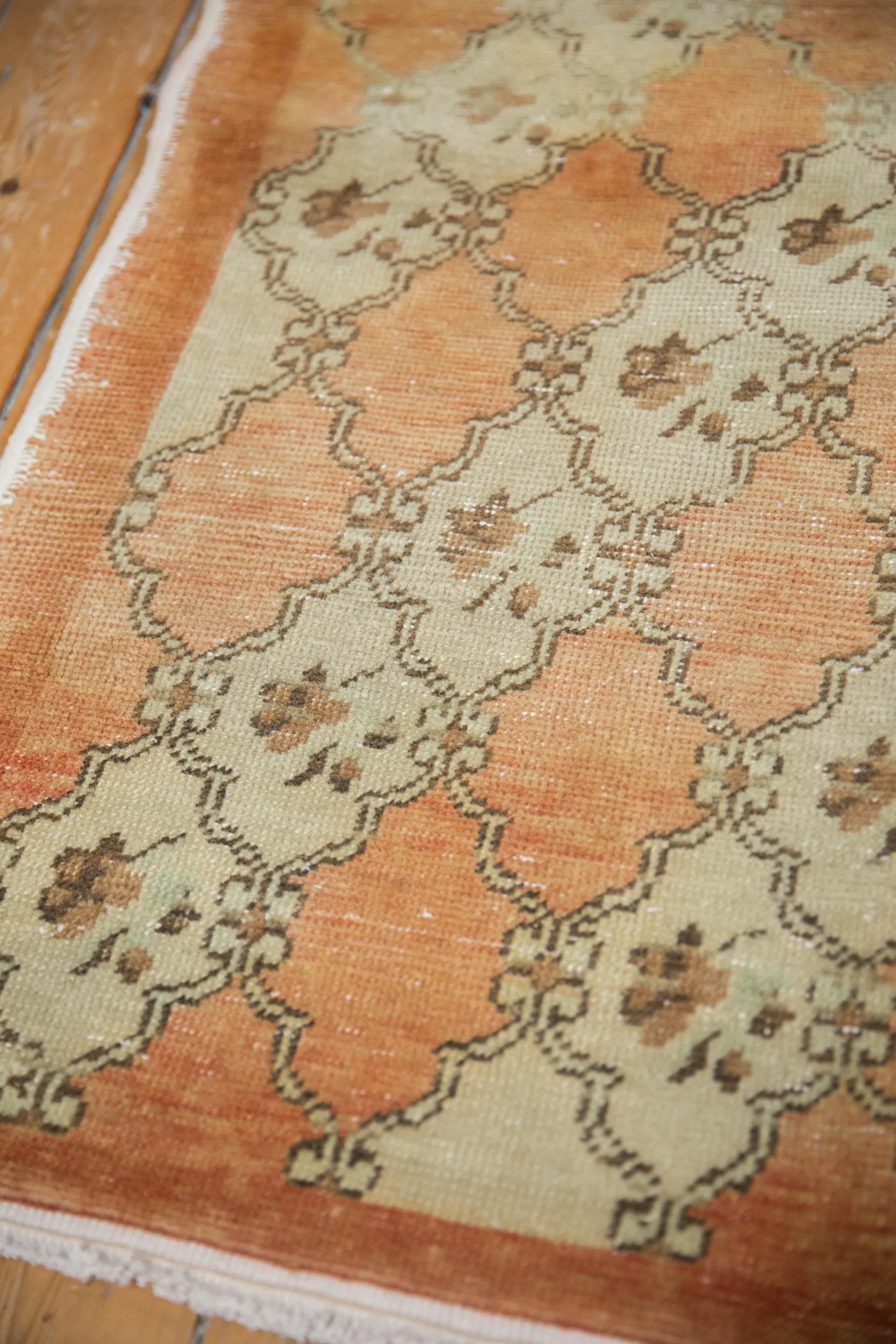 3.5x9.5 Vintage Distressed Oushak Rug Runner