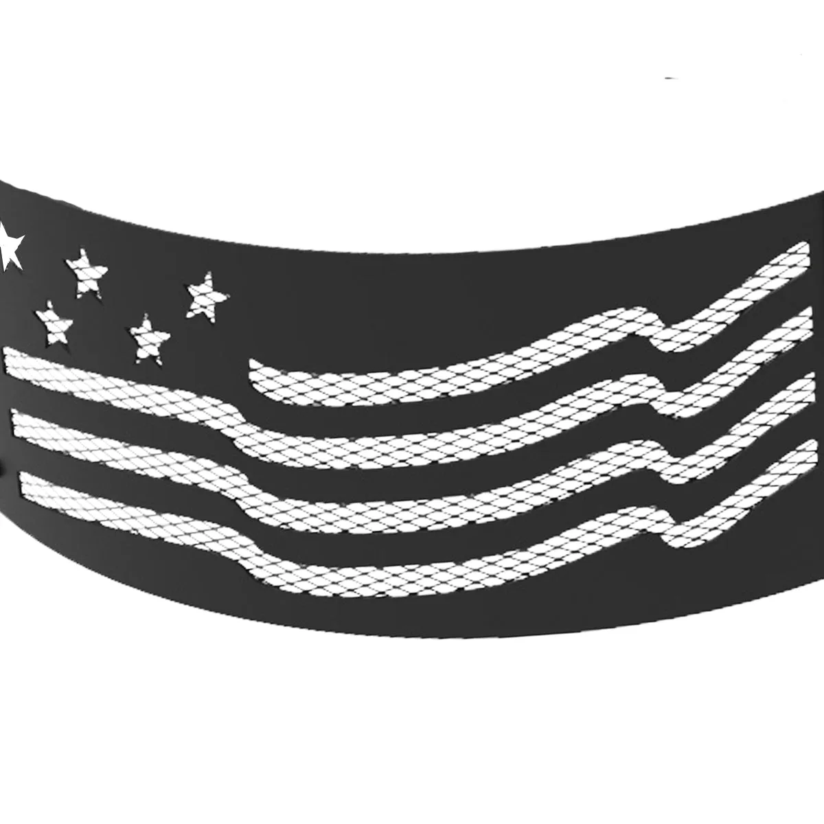 36 in. Round x 12 in. High Stars and Stripes Decorative Steel Fire Ring