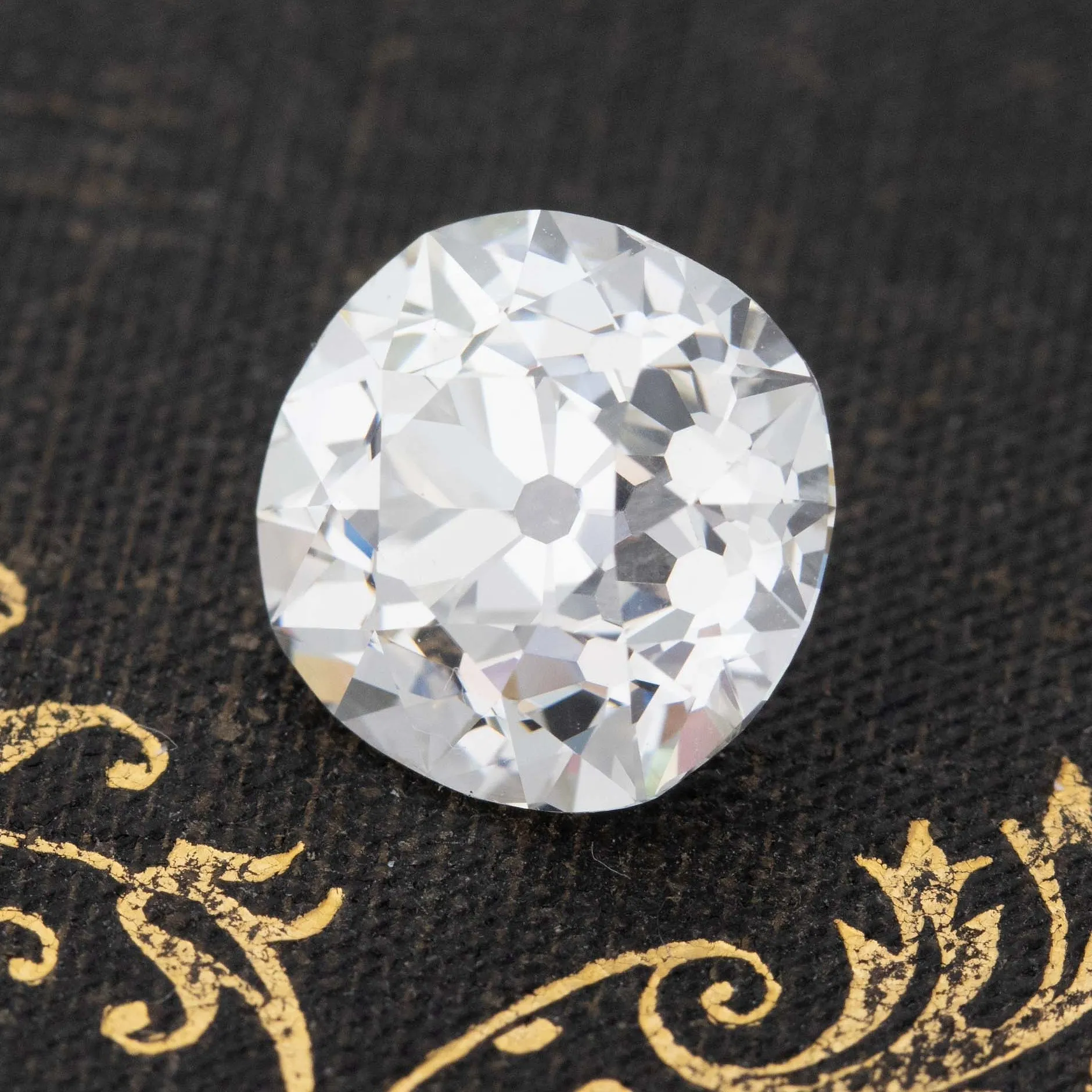 5.04ct Old Mine Cushion Cut Diamond, GIA J SI1
