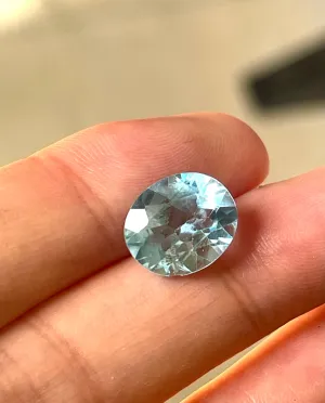 5.5 Carats Oval Blue Topaz Loose Stone