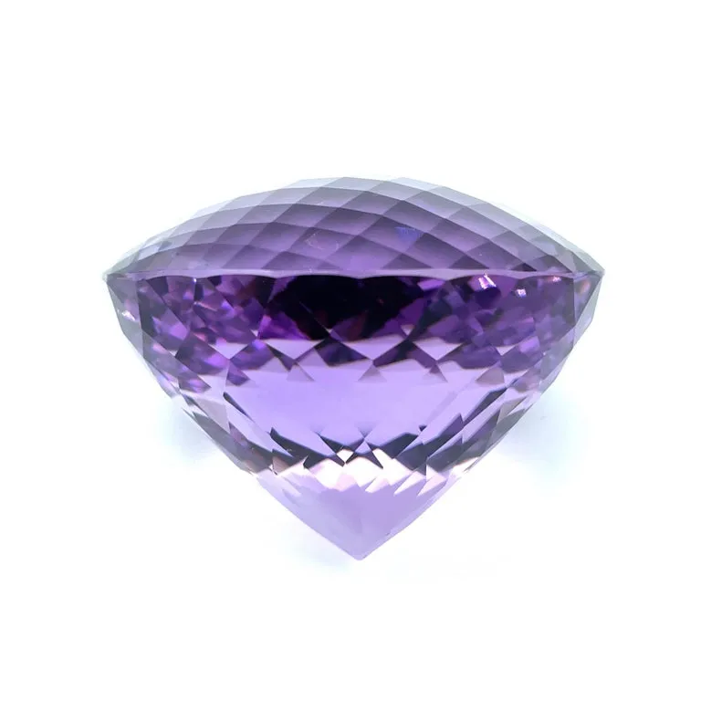 651 Carat Round Faceted Checkerboard Amethyst, Collector Gemstone Display Piece