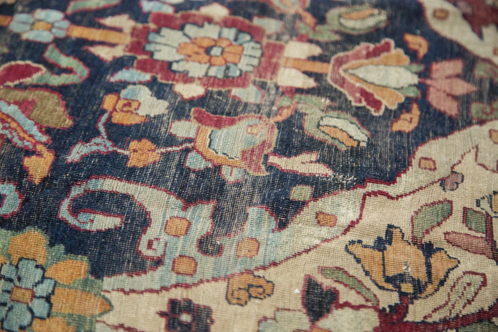 8.5x12 Unusual Antique Lavar Kerman Carpet