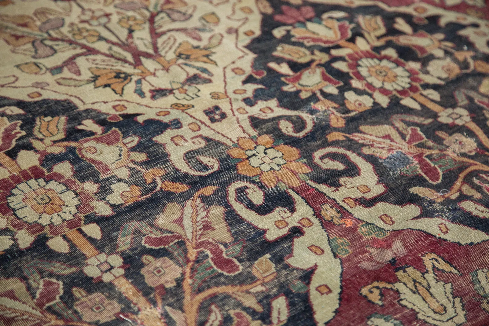 8.5x12 Unusual Antique Lavar Kerman Carpet
