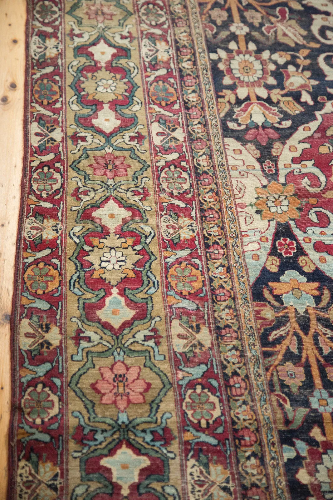 8.5x12 Unusual Antique Lavar Kerman Carpet