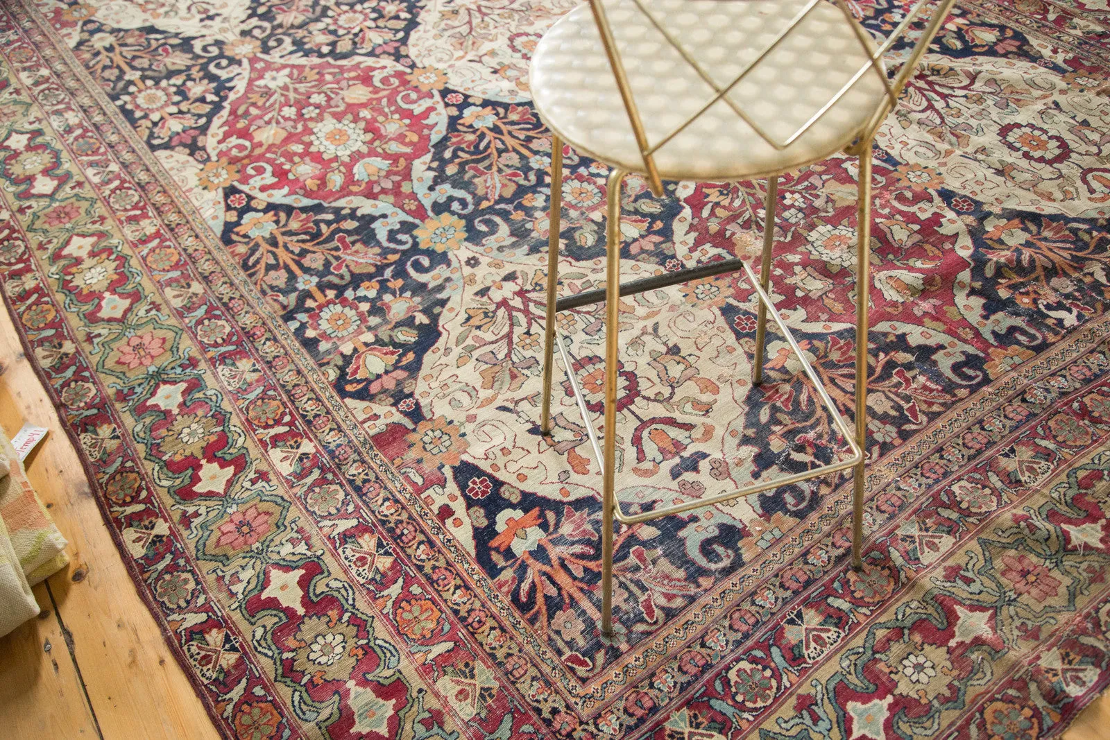 8.5x12 Unusual Antique Lavar Kerman Carpet