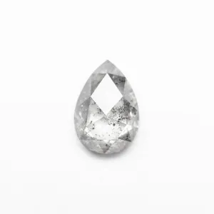.90 CARAT SALT AND PEPPER ROSE CUT PEAR DIAMOND