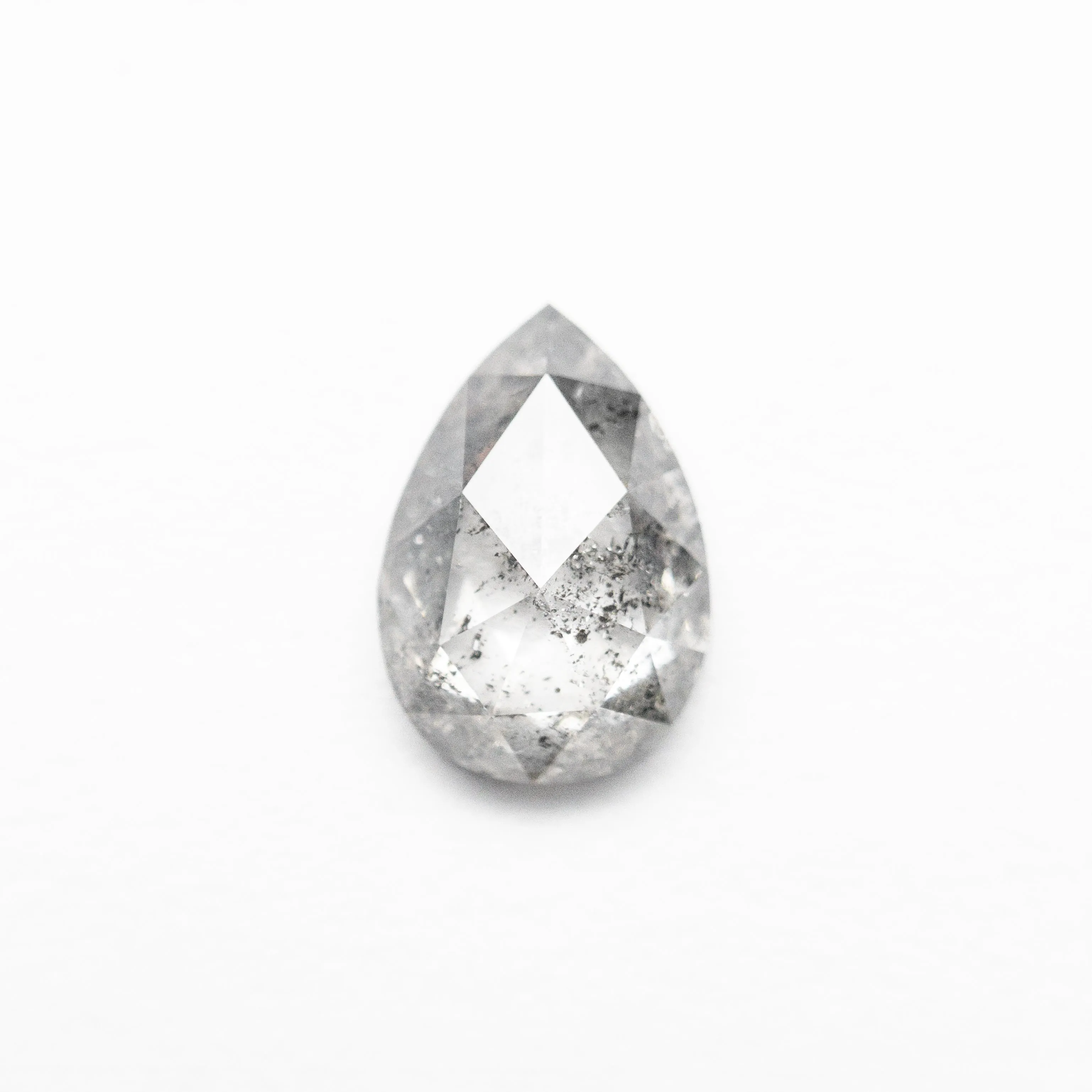 .90 CARAT SALT AND PEPPER ROSE CUT PEAR DIAMOND