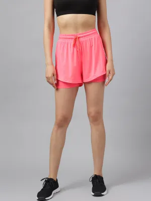 Active double layer sporty shorts