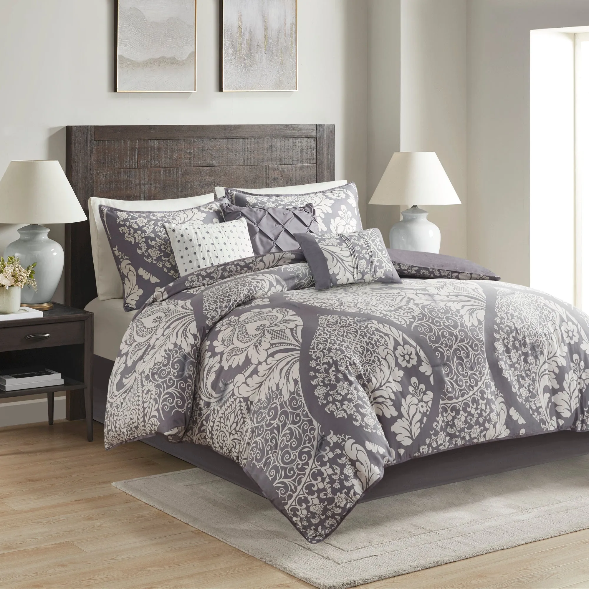 Adela 7 Piece Cotton Comforter Set