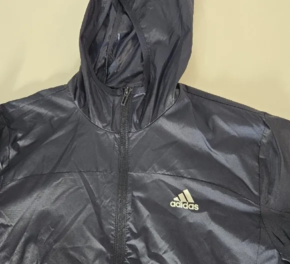 Adidas Blue Varsity Jacket with Athletic Style