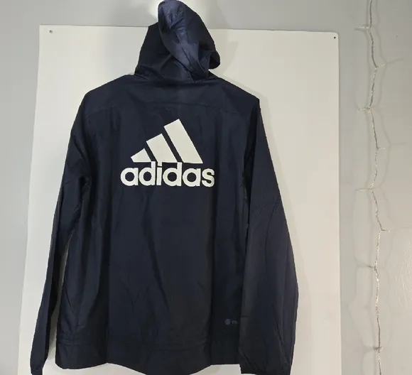 Adidas Blue Varsity Jacket with Athletic Style