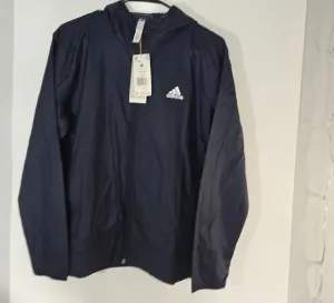 Adidas Blue Varsity Jacket with Athletic Style