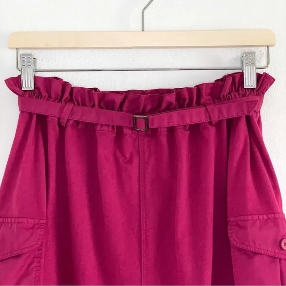 Agnès b. Sport b. Paris Vintage Y2K Paper Bag Cargo Mini Skirt Magenta Small